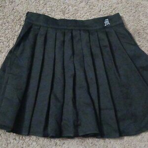 Pleated Black Mini Skirt
